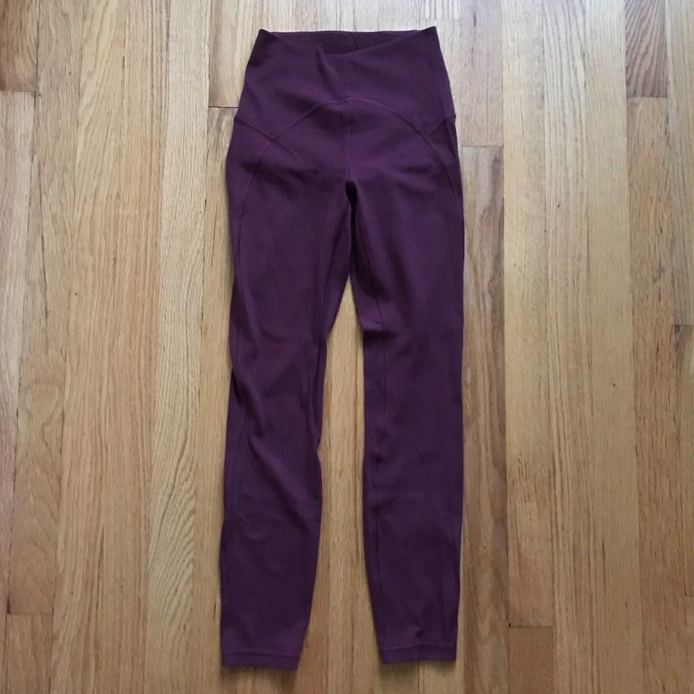 Lululemon Unlimited High Rise Tights Red Merlot 2